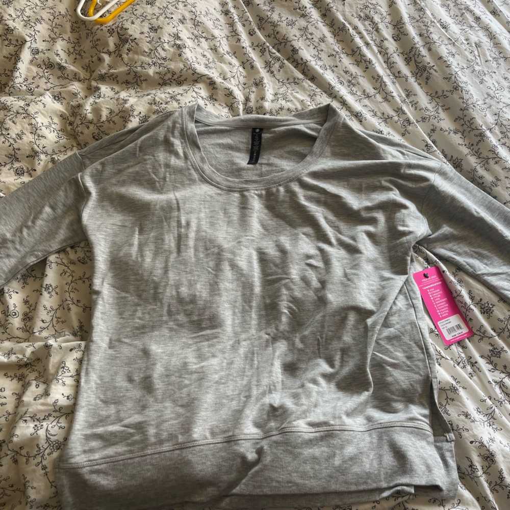 Yogalicious grey crew sweater